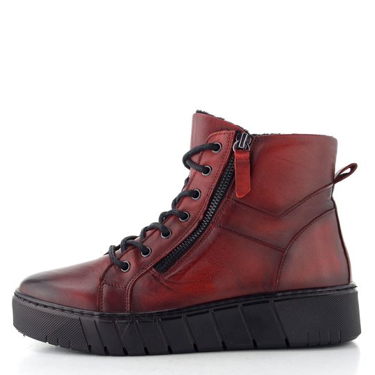 Creator kotník se zipem Siviglia Old Burnish red B-3421A