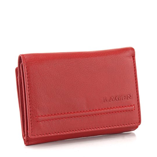 Lagen peněženka se zipovou kapsou Red LM-2520E/GK