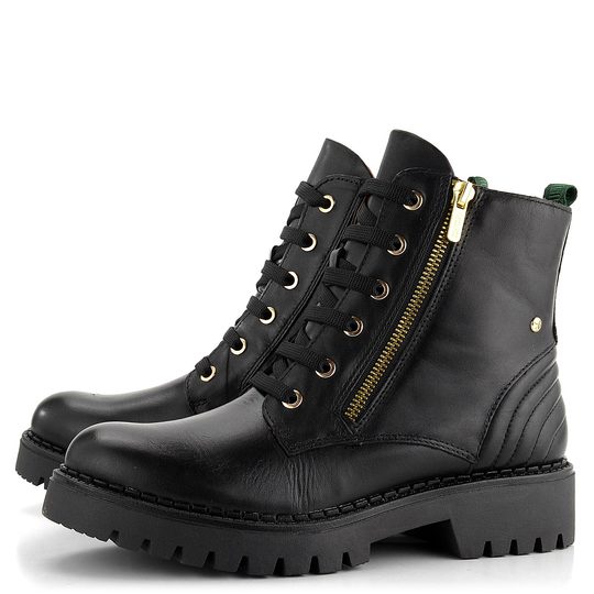 Pikolinos šněrovací kotník se zipem Aviles Black W6P-8560