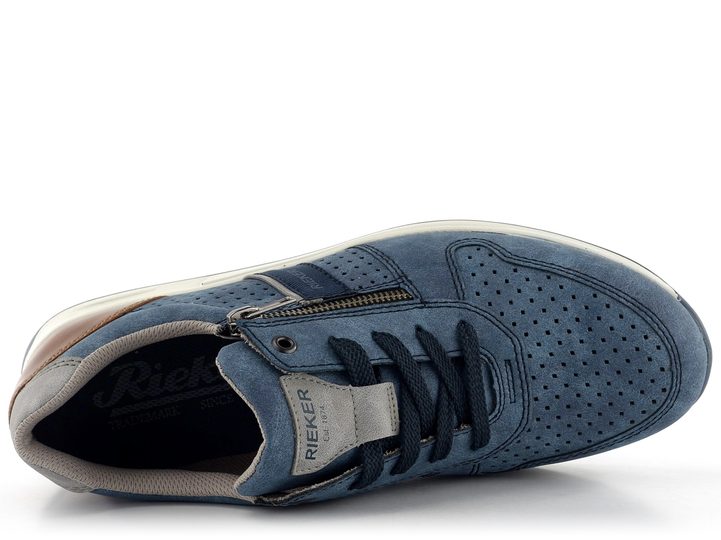 Rieker modré poltopánky so zipsom 11926-14