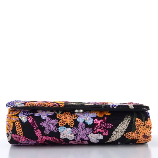 Bulaggi barevné společenské psaníčko s flitry Flower black BU32-26386