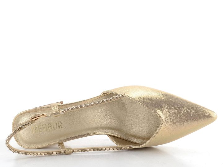 Menbur společenské lodičky s volnou patou Oro/Gold 25672