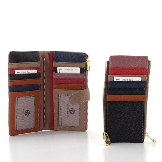 Dámská peněženka s odepínatelným pouzdrem béžová/barevná LCY-1949