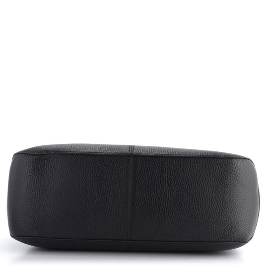 Geox kožená kabelka veľká Black D35KNA00046C9999