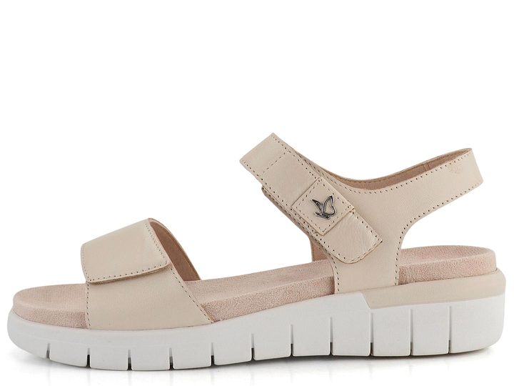 Caprice sandály s vyměnitelnou stélkou Cream Perlato 9-28701-42