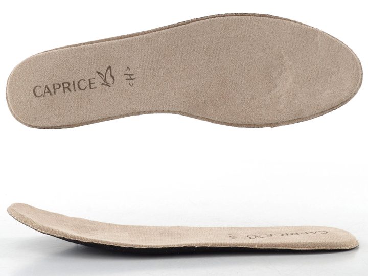 Caprice širší kožené baleríny ocean nappa 9-22118-44