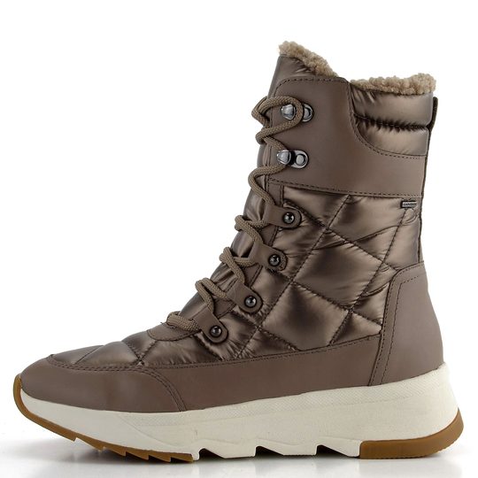 Geox prešívaná členková obuv hnedá Falena ABX D26HXB085FUC0013