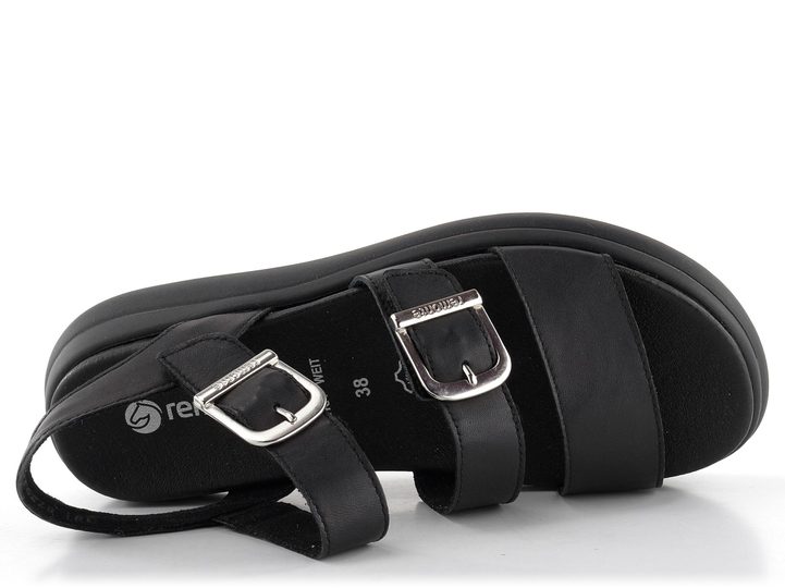 Remonte černé sandály na platformě D0L50-00