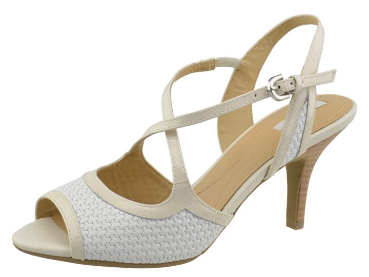 Geox elegantní sandály bílé Donyale White/Offwhite