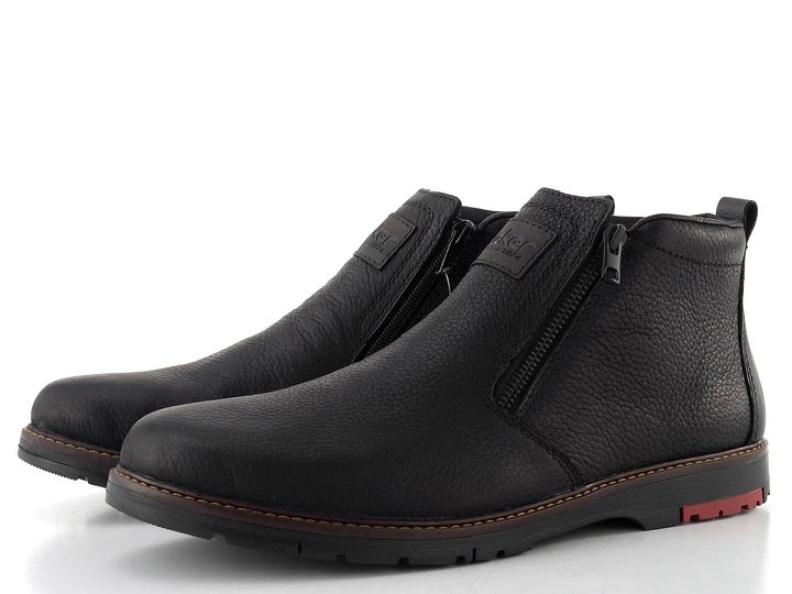 Rieker pánský kotník se zipem černý 10553-00