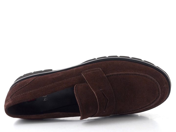 Högl luxusní semišové mokasíny chocplum 2-171602-2100