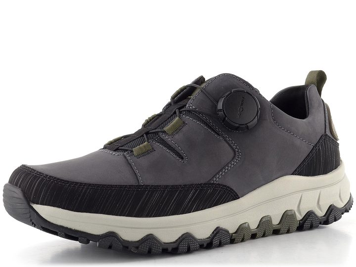 Gabor Rollingsoft pánské kožené polobotky iron/black 8005.15.03