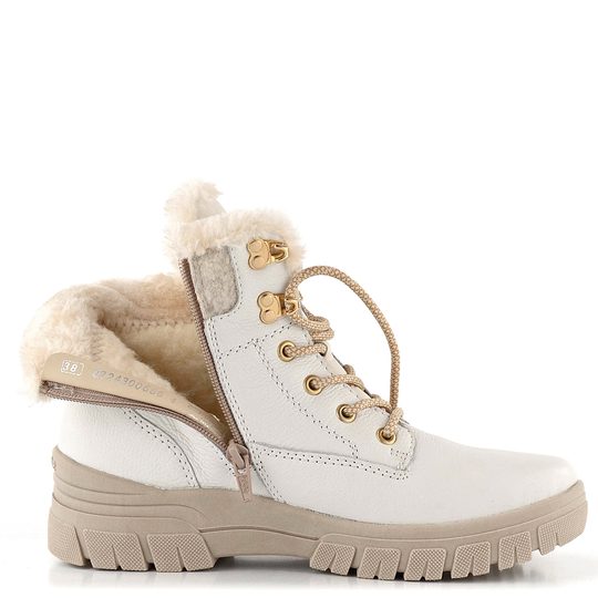 Remonte biela šnurovacia členková obuv s membránou D0E71-80