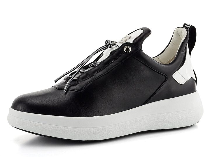 Högl čierno-biele sneakers poltopánky 0-104320