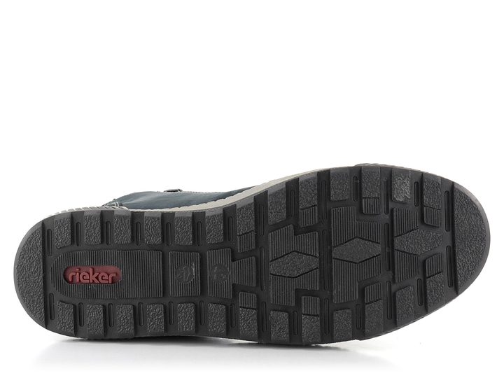 Rieker modrá členková obuv s membránou a postranným zipsom 38920-14