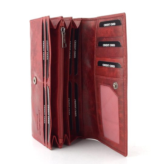 Kožená dámská peněženka velká port wine LG-7632 P