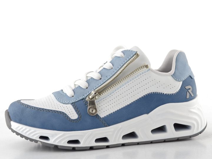 Rieker Sport tenisky na platformě modro-bílé N5204-12