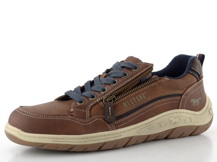 Mustang pánské polobotky se zipem cognac 15M0181001
