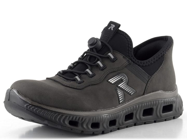 Rieker Sport prozouvací polobotky šedo-černé M6065-45