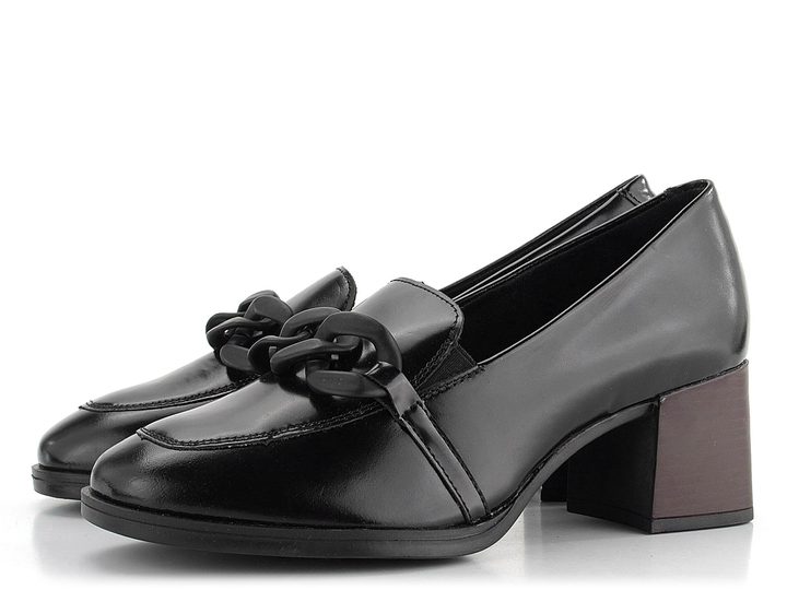 Remonte lodičky na širokém podpatku černé D0V00-01