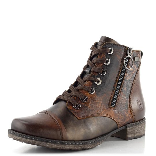 Remonte šněrovací kotník s membránou tmavě hnědý D4382-25