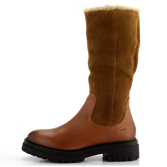 Geox polokozačky s límcem koňakové Iridea D04HRM02246C6001