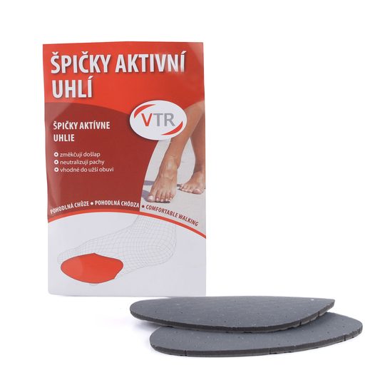 Půlvložky - špičky do obuvi s aktivním uhlím
