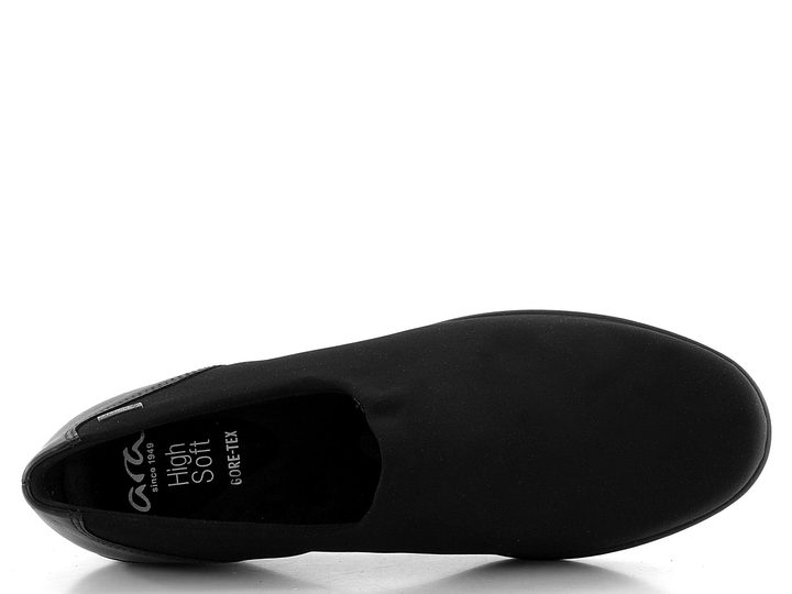 Ara širší polobotky na klínu s Gore-Tex Schwarz Zürich 12-40619-06