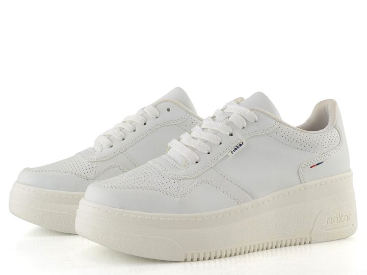 Rieker Sport dámské tenisky na platformě bílé M7811-80