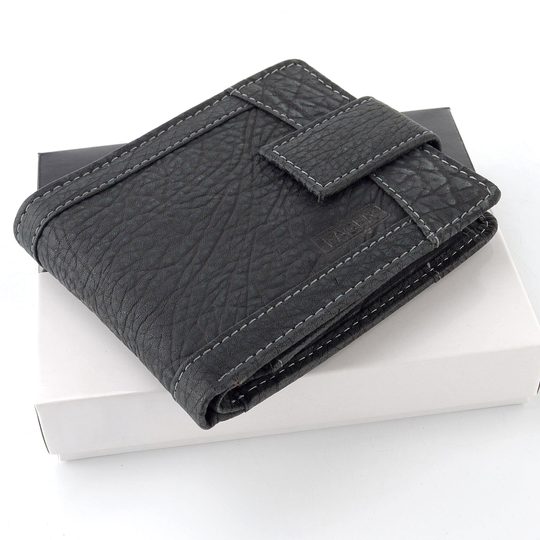 Pánská peněženka se zápinkou stínovaná černá V-05/W