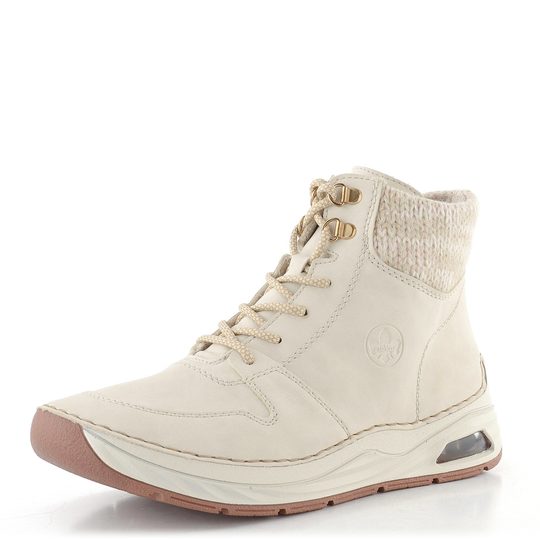 Rieker šněrovací kotník crema/offwhite-metallic 44555-60