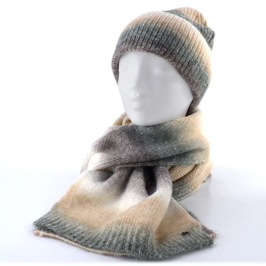 Fraas pletená čepice s barevným gradientem stone 667098-940