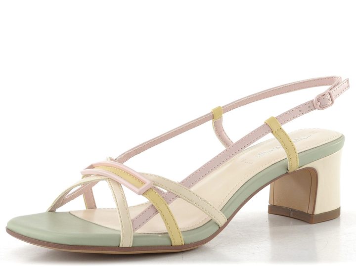 Tamaris páskové sandály na podpatku mint combi 1-28366-46