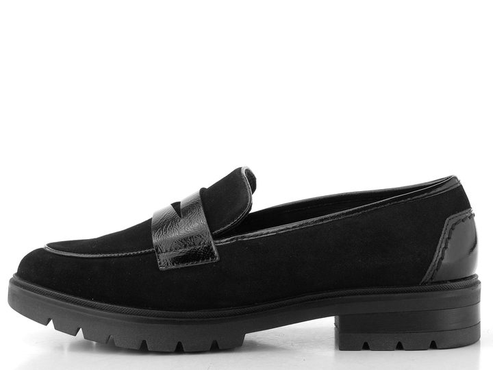 Ara užší semišové mokasíny Cambridge schwarz 12-11229-11