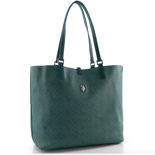 U.S. POLO ASSN. velká oboustranná shopper kabelka s etují zelená BEUM08706WVPF77
