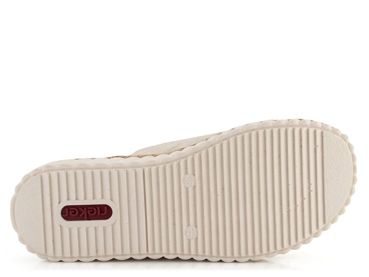 Rieker pantofle na klínku metalické 69288-60