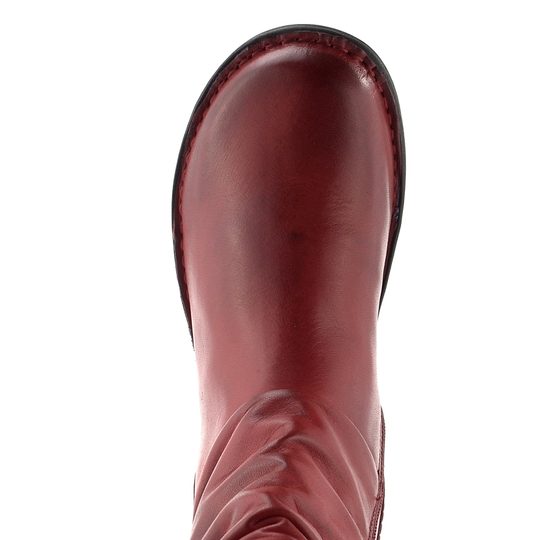 Creator řasený kotník se zipem red antique IB 26181