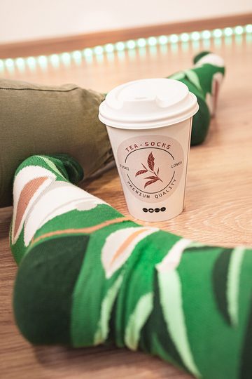 Dámske/pánske ponožky v tégliku Zelený čaj uni veľkosť