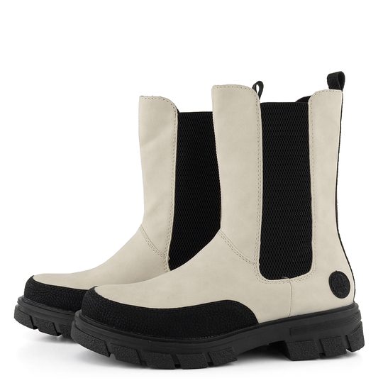 Rieker vyšší chelsea kotník na hrubé podešvi béžový Z9170-60