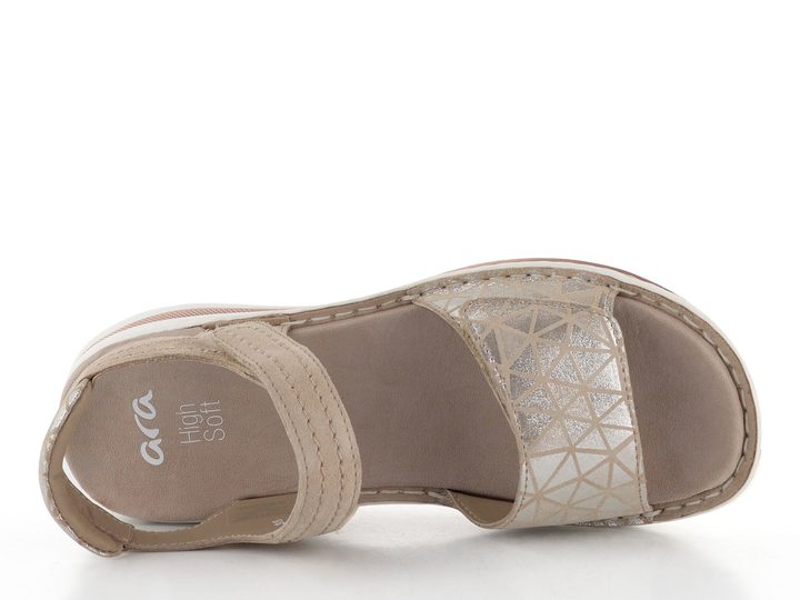 Ara dámské sandály Tampa Silber/Sand 12-47207-19