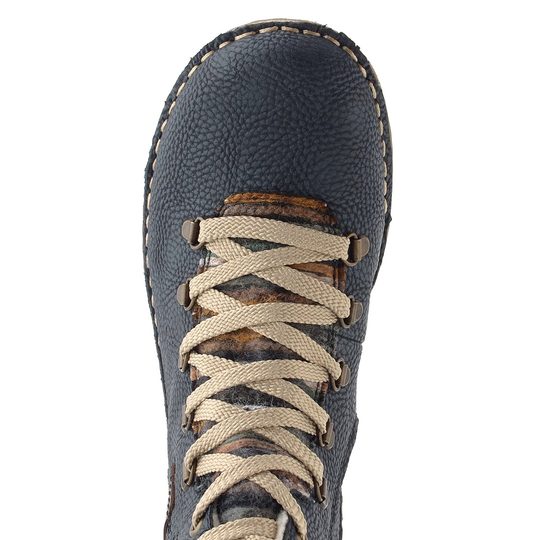 Rieker šněrovací kotník s nápletem modrý 73343-15