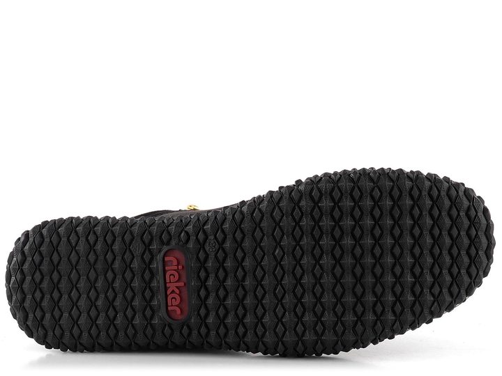 Rieker černý šněrovací kotník se zipem Z4263-00