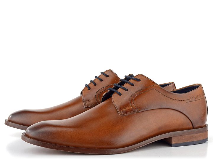 Bugatti hladké koňakové poltopánky 312-75203-1100