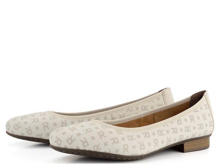 Rieker baleríny s potiskem béžové 51994-81