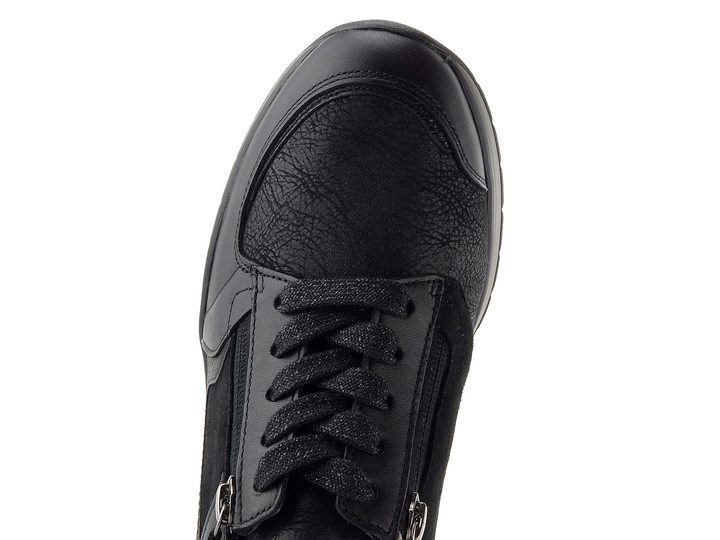 Gabor široké tenisky se zipem černé 76.307.67