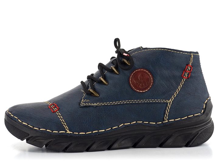 Rieker šněrovací kotník s kontrastním šitím 55002-14