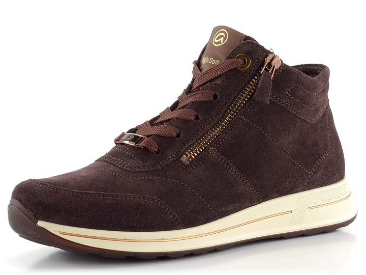 Ara širšia semišová členková obuv Osaka Amarone 12-24808-97