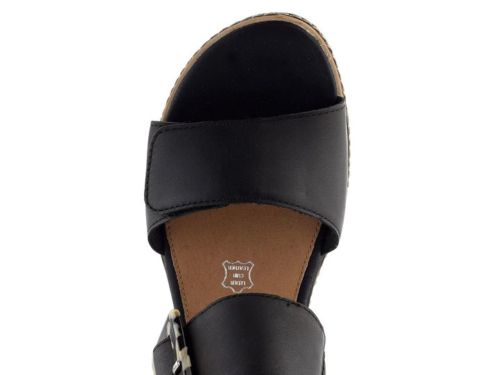 Remonte sandály na klínku černé D2L53-00