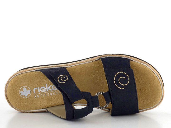 Rieker modré šľapky na kline V79N2-14