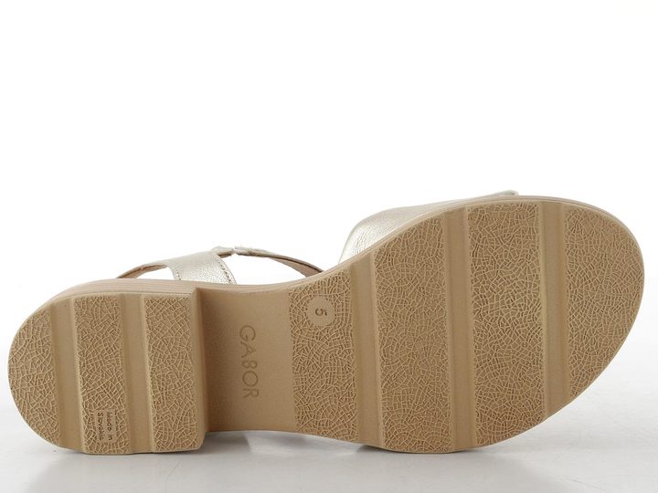 Gabor metalické sandály na podpatku perla 82.814.81